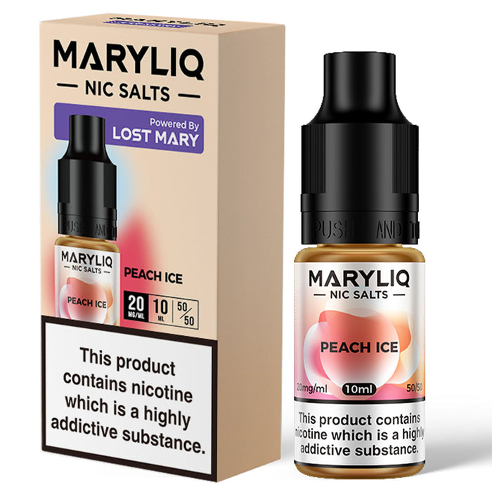 Peach Ice By Maryliq - Lost Mary Nic Salt E-Liquid 10ml Lost Mary