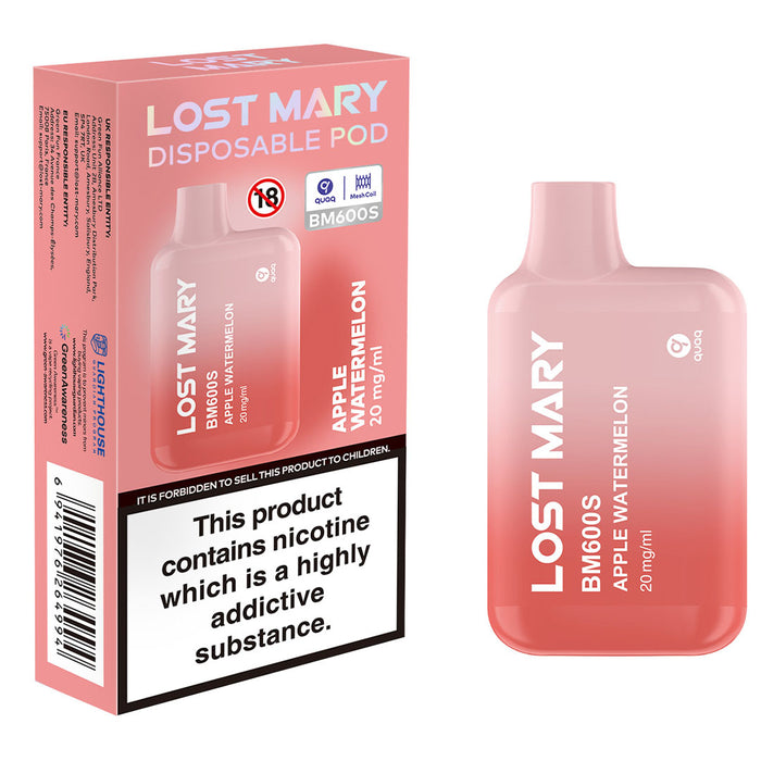 Lost Mary BM600S Disposable Vape  Lost Mary Apple Watermelon  