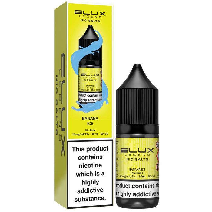 Banana Ice By Elux Legend 10ml E Liquid Nic Salt Elux Pro