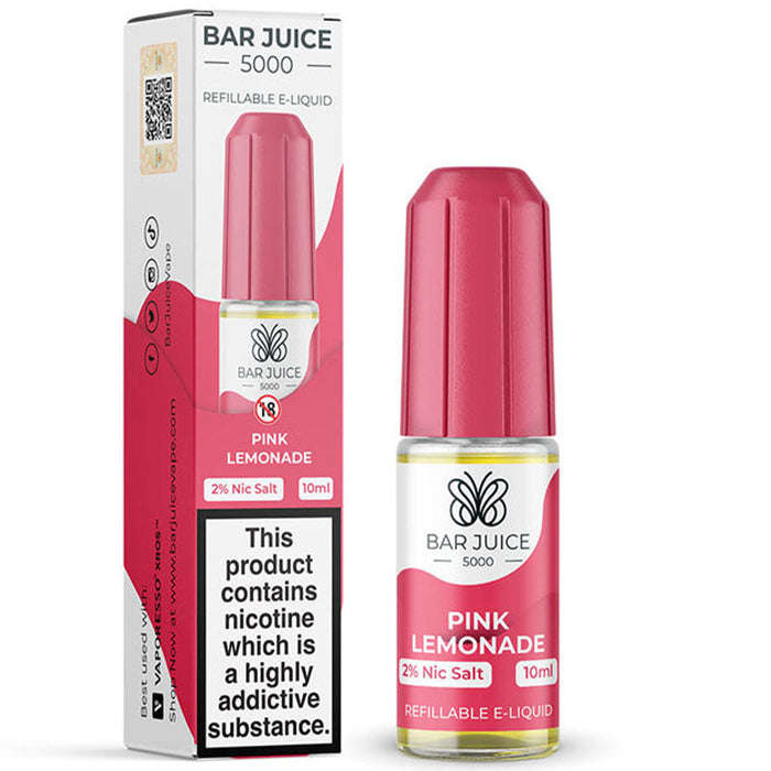 Pink Lemonade Nic Salt E-Liquid by Bar Juice 5000 Bar Juice
