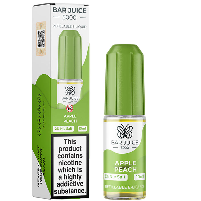Apple Peach Nic Salt E-Liquid by Bar Juice 5000 Bar Juice