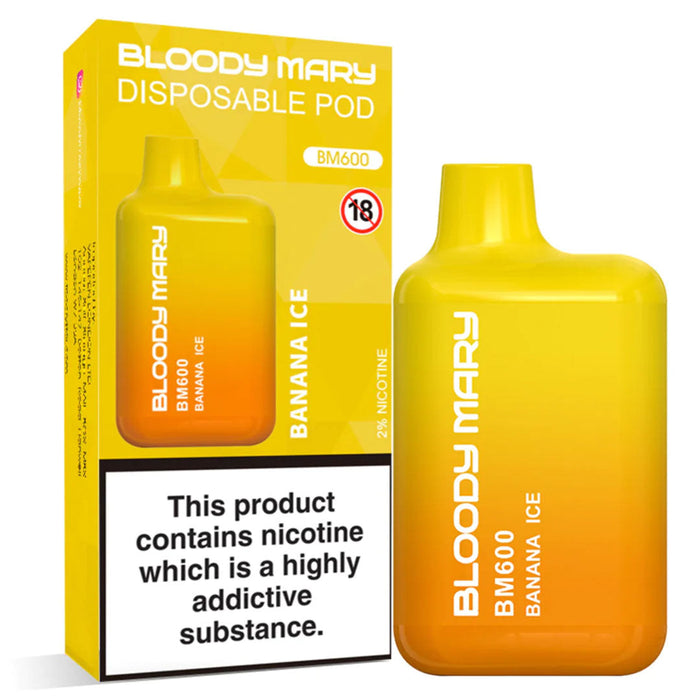 Bloody Mary BM600 Disposable Vape Kit Bloody Mary Banana Ice