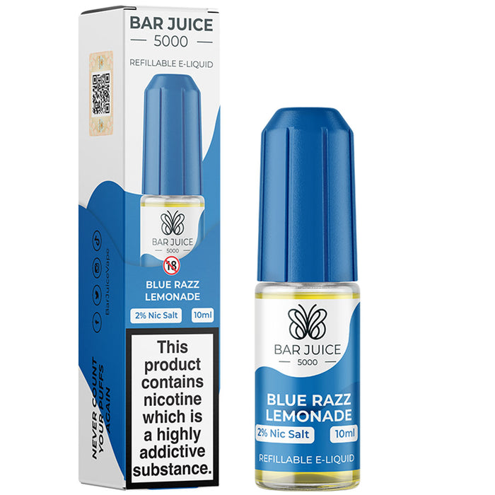 Blue Razz Lemonade Nic Salt E-Liquid by Bar Juice 5000  Bar Juice   