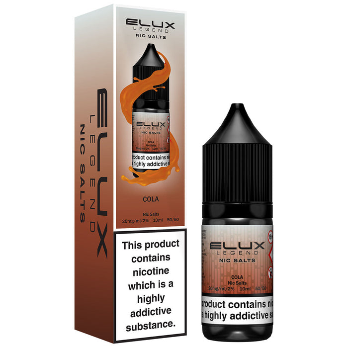 Cola By Elux Legend 10ml E Liquid Nic Salt Elux Pro