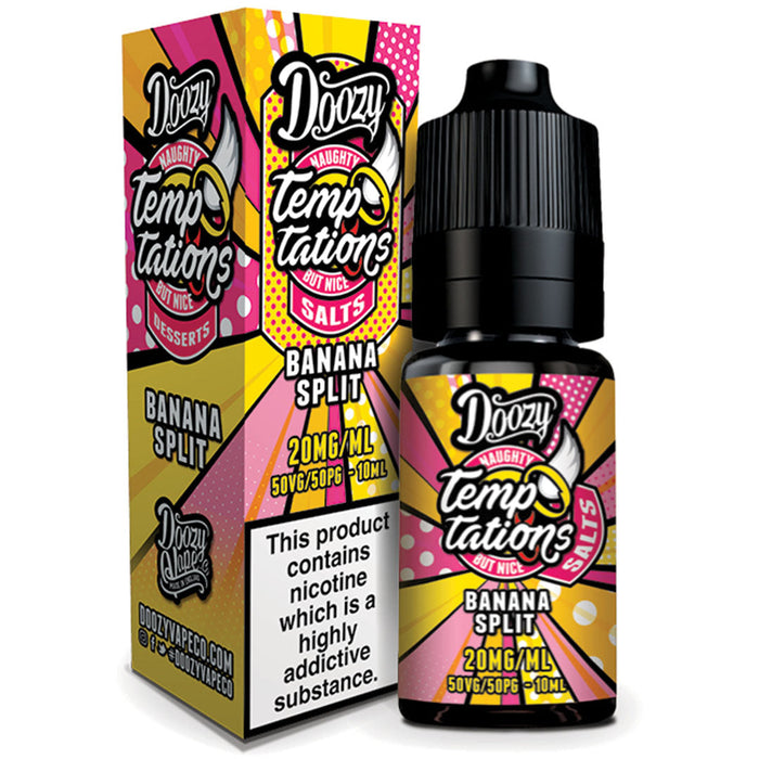 Doozy Temptations Salts Banana Split 50/50 10ml Doozy Vape