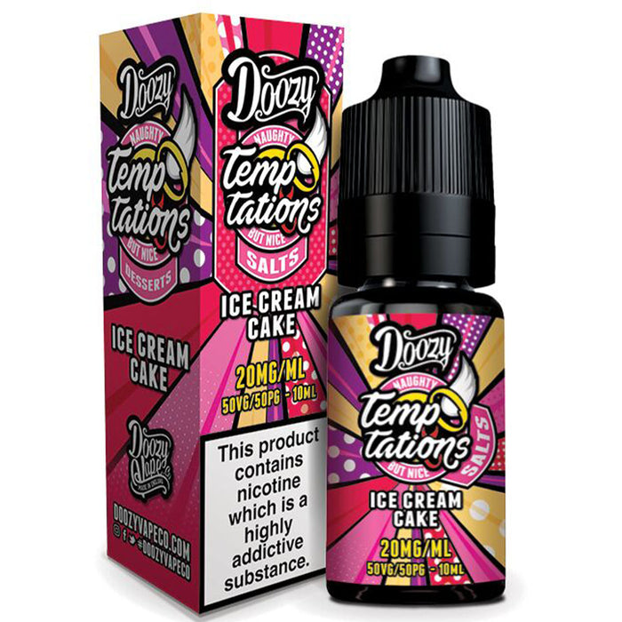 Doozy Temptations Salts Ice Cream Cake 50/50 10ml Doozy Vape