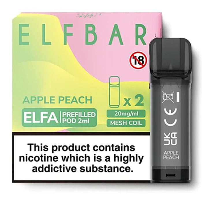 Apple Peach Elfbar ELFA Prefilled Pods 2ml  Elf Bar   