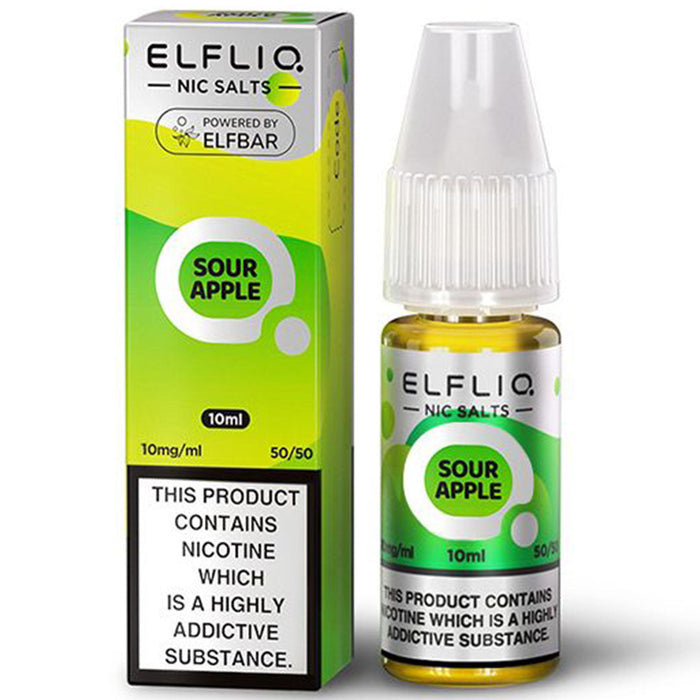 Sour Apple By Elf Bar Elfliq 10ml E Liquid Nicotine Salt Elf Bar