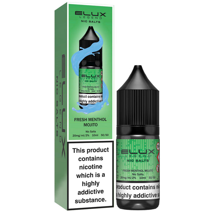 Fresh Menthol Mojito By Elux Legend 10ml E Liquid Nic Salt Elux Pro