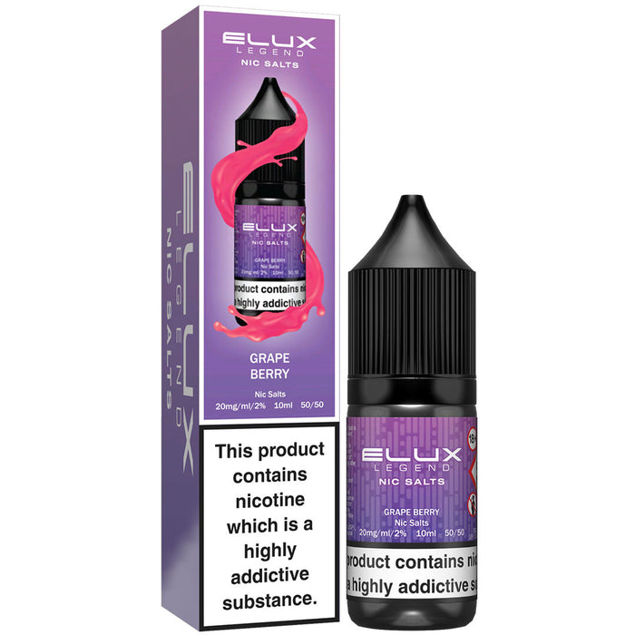 Grape Berry By Elux Legend 10ml E Liquid Nic Salt Elux Pro