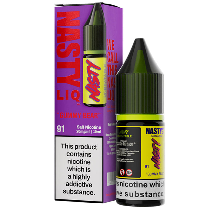 Gummy Bear Nic Salt E-Liquid By Nasty Liq Nasty Juice