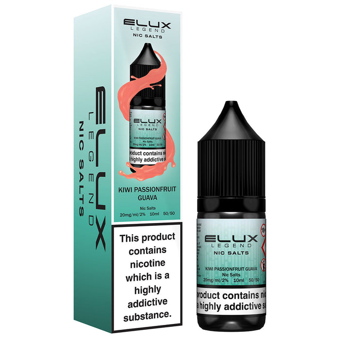 Kiwi Passionfruit Guava By Elux Legend 10ml E Liquid Nic Salt Elux Pro