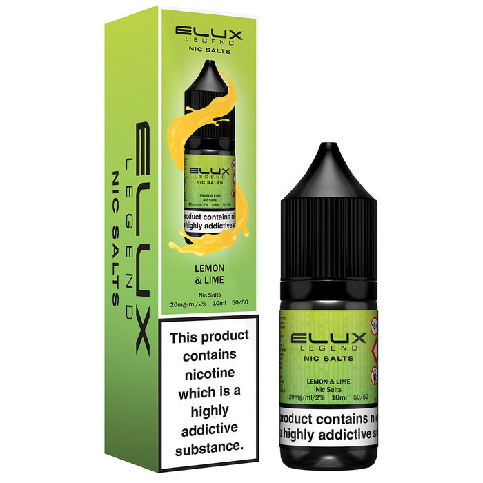 Lemon and Lime By Elux Legend 10ml E Liquid Nic Salt Elux Pro