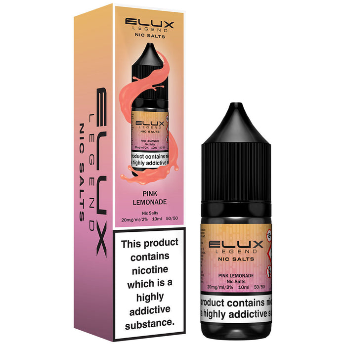 Pink Lemonade By Elux Legend 10ml E Liquid Nic Salt Elux Pro