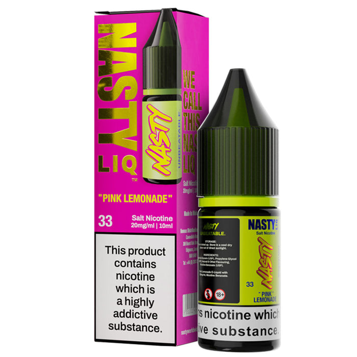 Pink Lemonade Nic Salt E-Liquid By Nasty Liq Nasty Juice