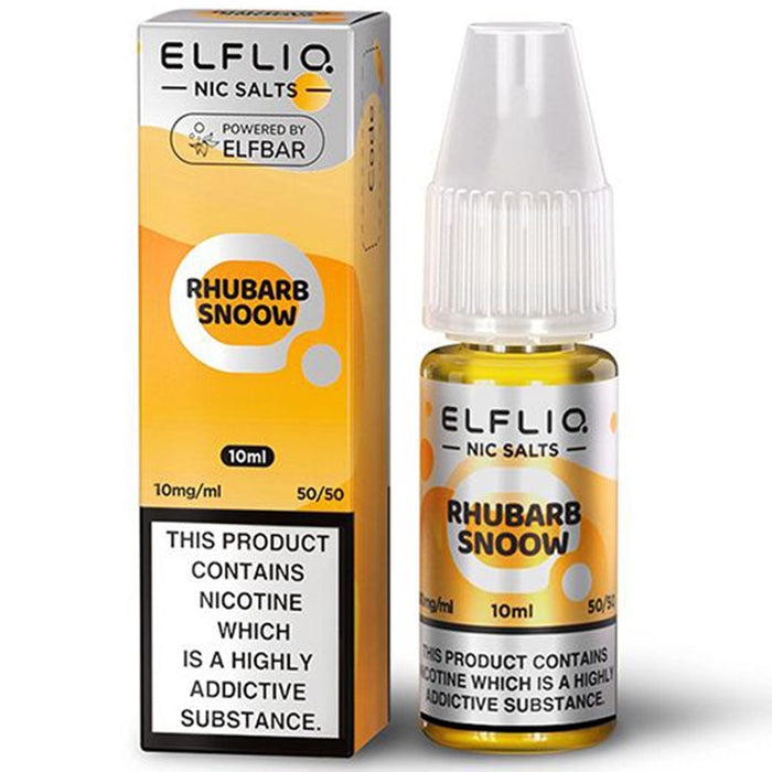 Rhubarb Snoow By Elf Bar Elfliq 10ml E Liquid Nicotine Salt Elf Bar
