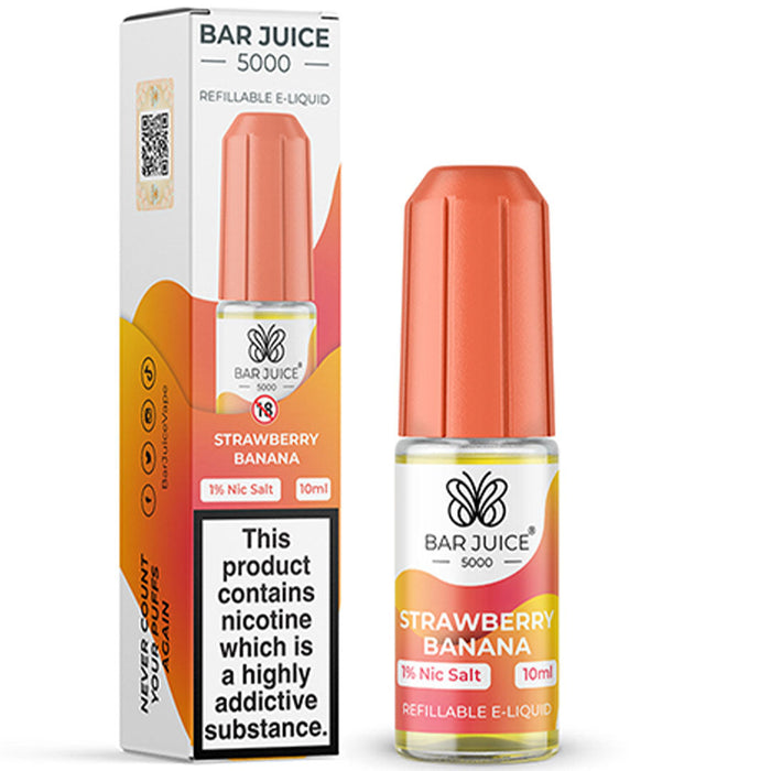 Strawberry Banana Nic Salt E-Liquid by Bar Juice 5000 Bar Juice