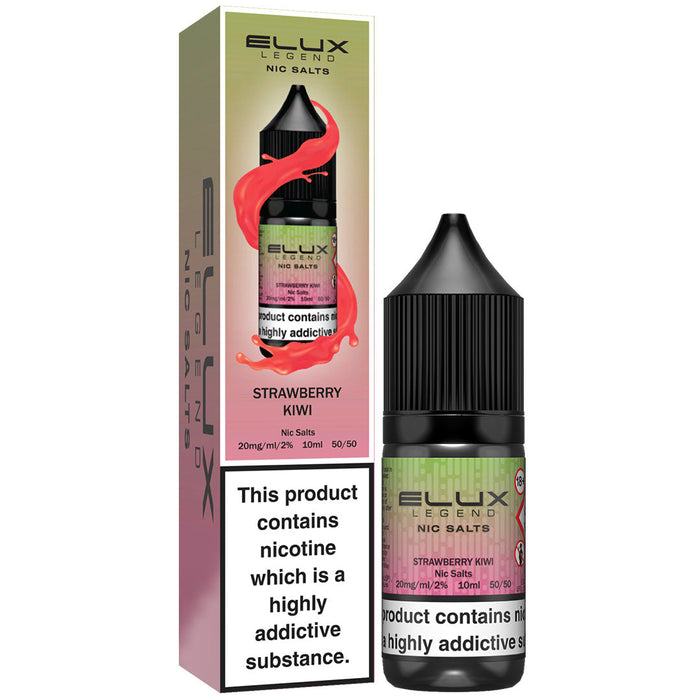Strawberry Kiwi By Elux Legend 10ml E Liquid Nic Salt Elux Pro