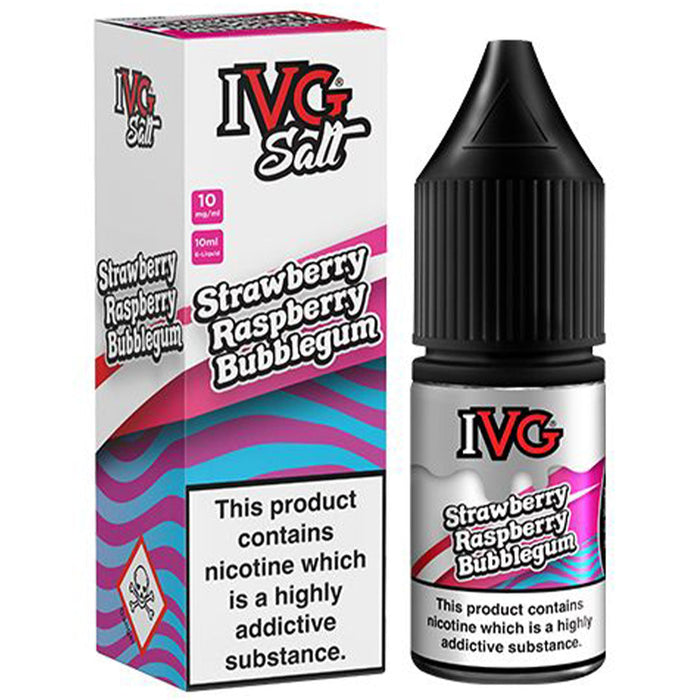 Strawberry Raspberry Bubblegum Nic Salt E-liquid by IVG 10ml I VG