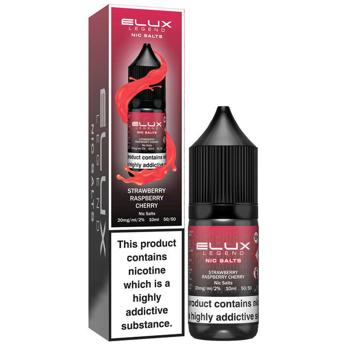 Strawberry Raspberry Cherry By Elux Legend 10ml E Liquid Nic Salt Elux Pro