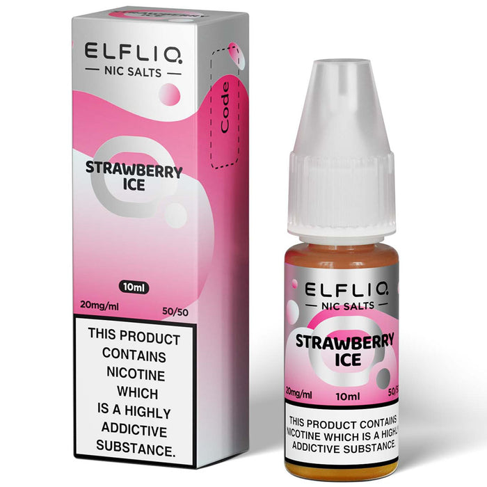 Strawberry Ice By Elf Bar Elfliq 10ml E Liquid Nicotine Salt Elf Bar