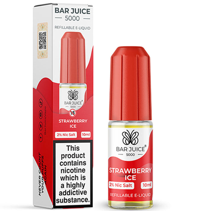 Strawberry Ice Nic Salt E-Liquid by Bar Juice 5000 Bar Juice