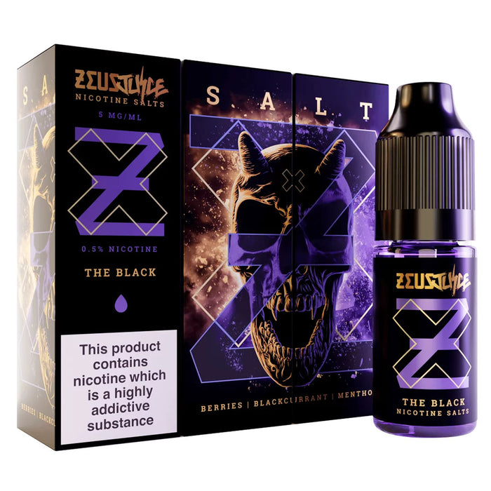 The Black Nicotine Salt By Zeus Juice 10ml Zeus Juice Uk