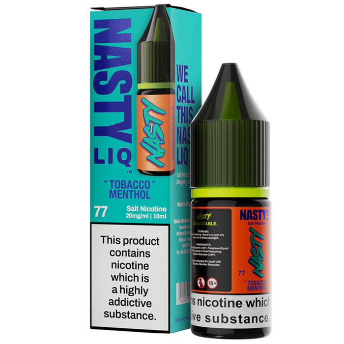 Tobacco Menthol Nic Salt E-Liquid By Nasty Liq Nasty Juice