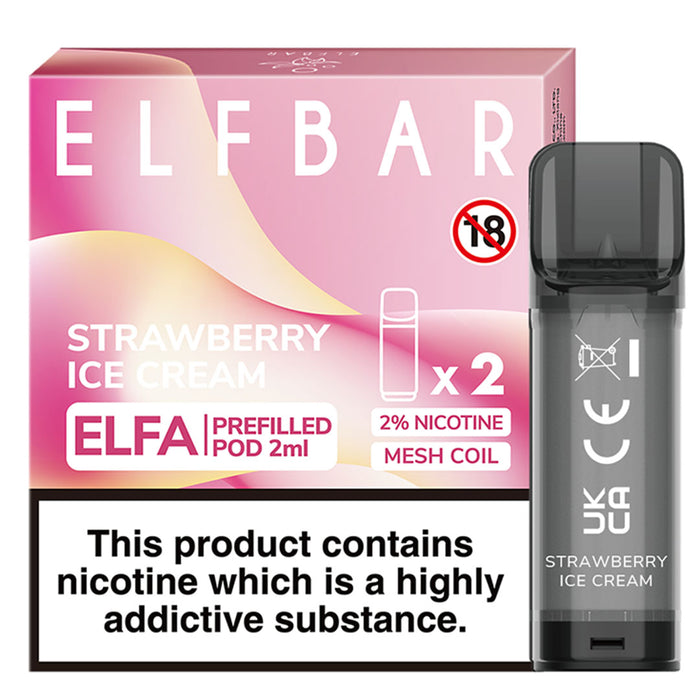 Strawberry Ice Cream Elfbar ELFA Prefilled Pods 2ml Elf Bar