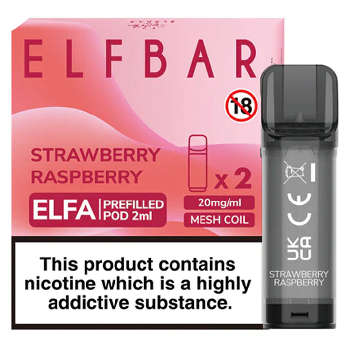 Strawberry Raspberry Elfbar ELFA Prefilled Pods 2ml Elf Bar