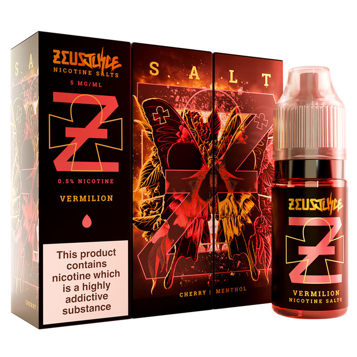 Vermilion Nicotine Salt By Zeus Juice 10ml Zeus Juice Uk