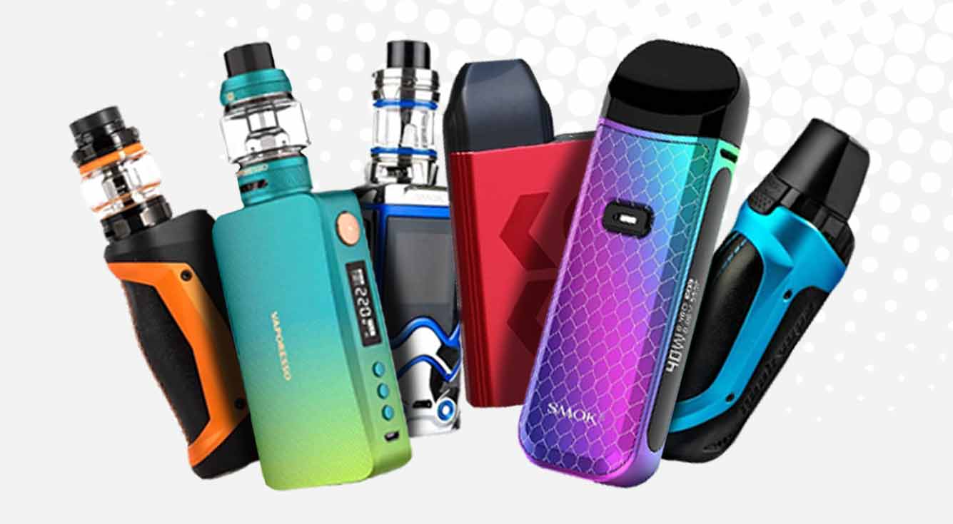 a picture of five vape kits