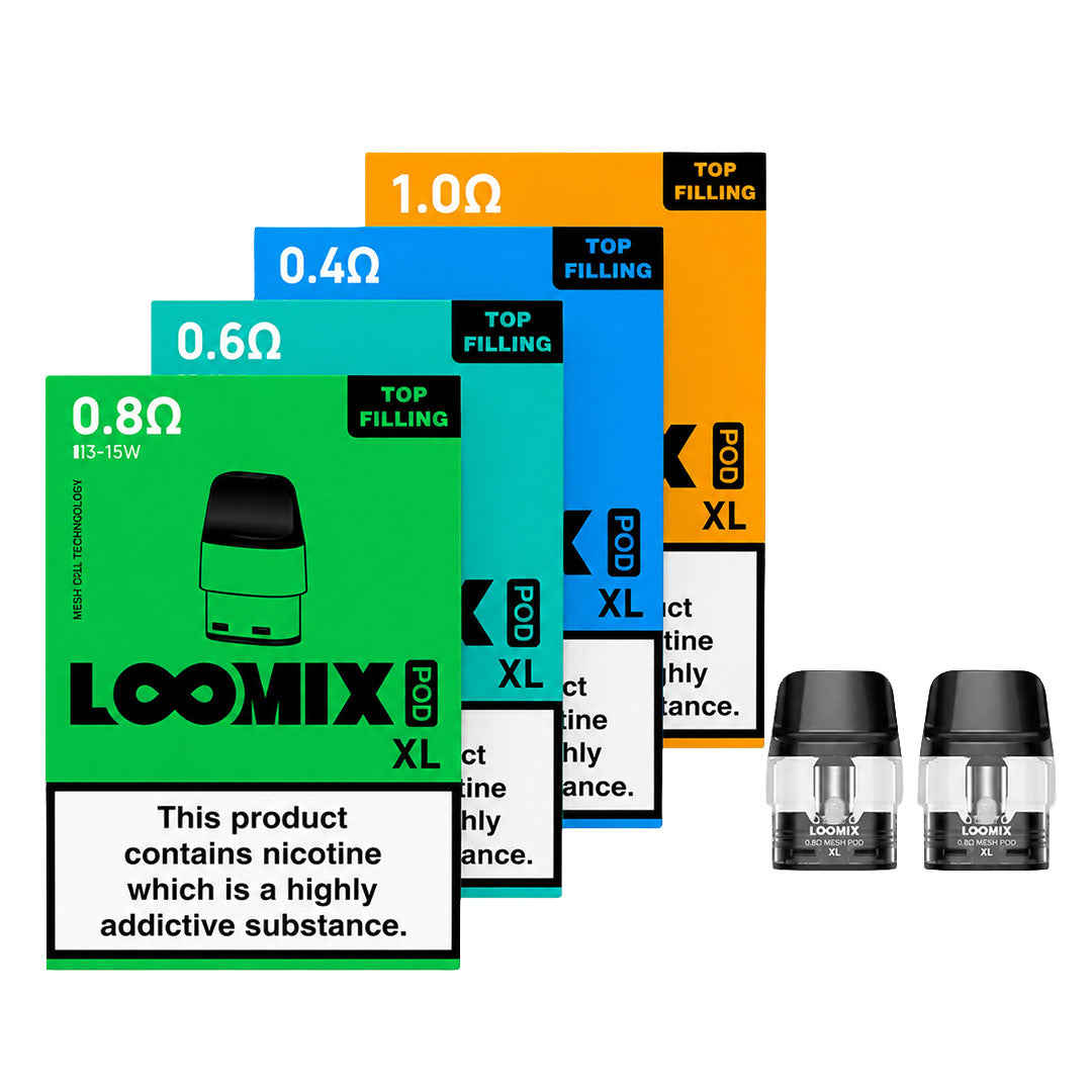 Aspire Loomix Replacement Pods 2-Pack | 0.6 / 0.8 / 1.0ohm XL