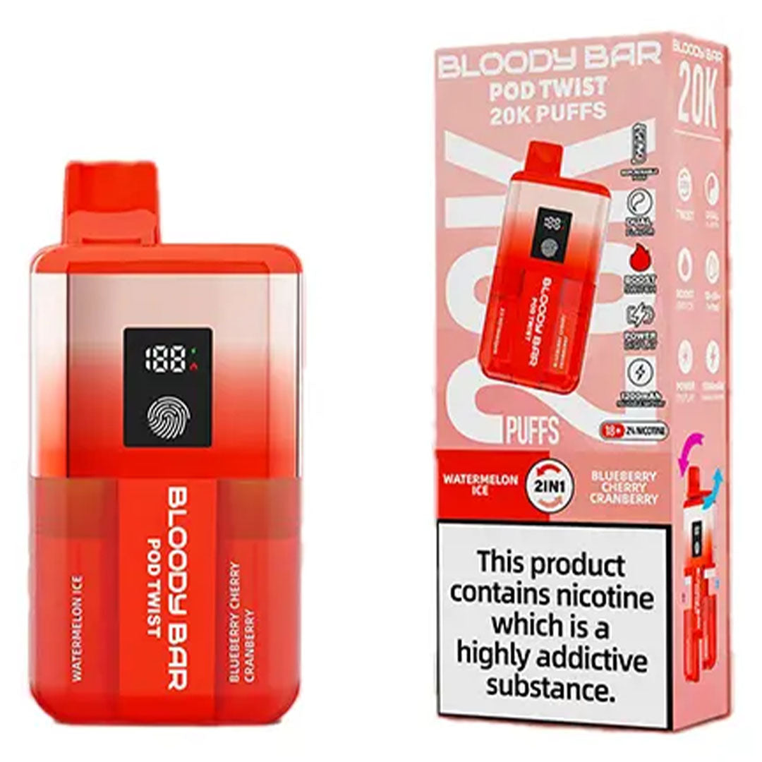 Bloody Bar Ultra Twist 20K Prefilled Vape Kit Vapin Loud Bloody Bar Ultra Twist 20K Prefilled Vape Kit Vapin Loud