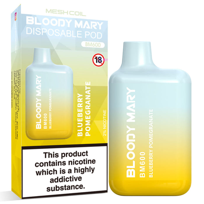 Bloody Mary BM600 Disposable Vape Kit  Bloody Mary Blueberry Pomegranate  