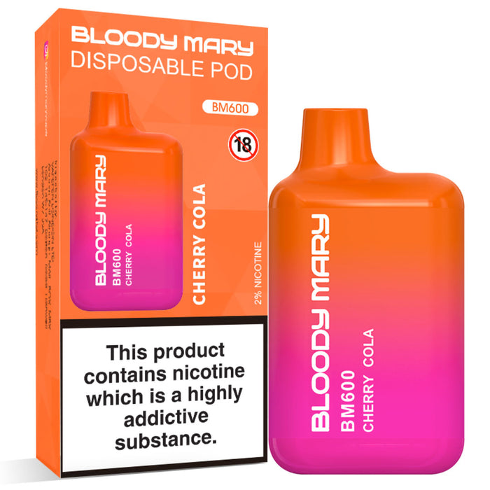 Bloody Mary BM600 Disposable Vape Kit  Bloody Mary Cherry Cola  