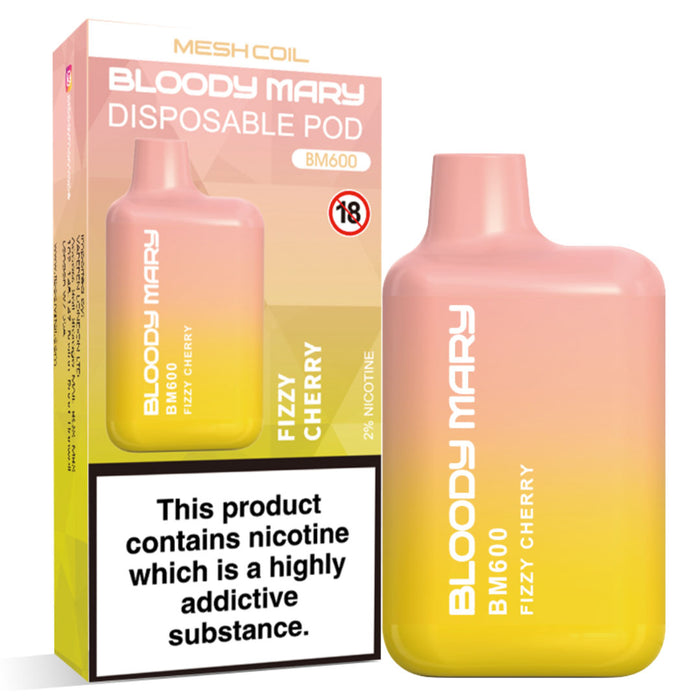 Bloody Mary BM600 Disposable Vape Kit  Bloody Mary Fizzy Cherry  