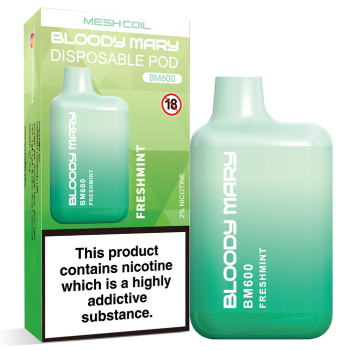 Bloody Mary BM600 Disposable Vape Kit  Bloody Mary Freshmint  