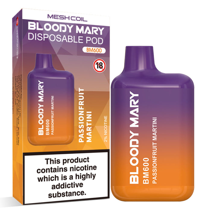 Bloody Mary BM600 Disposable Vape Kit  Bloody Mary Passionfruit Martini  