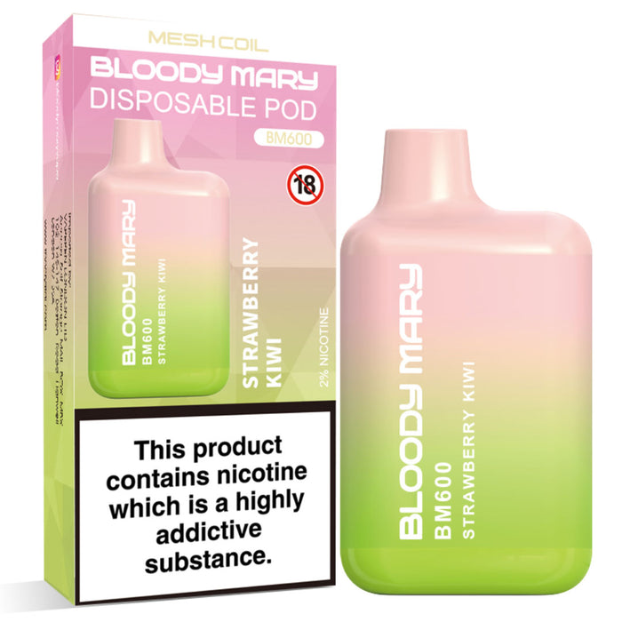 Bloody Mary BM600 Disposable Vape Kit  Bloody Mary Strawberry Kiwi  