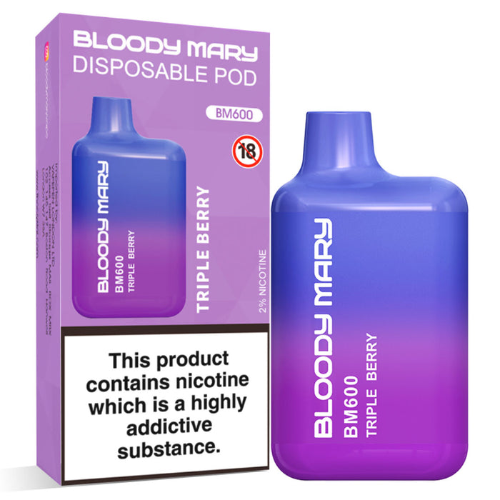Bloody Mary BM600 Disposable Vape Kit  Bloody Mary Triple Berry  