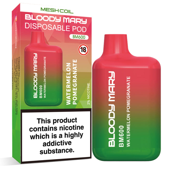 Bloody Mary BM600 Disposable Vape Kit  Bloody Mary Watermelon Pomegranate  