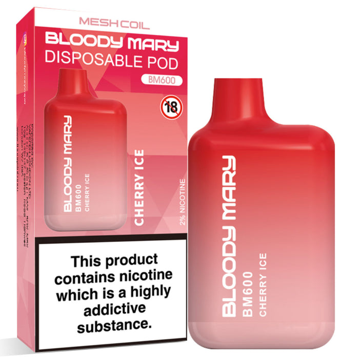 Bloody Mary BM600 Disposable Vape Kit  Bloody Mary Cherry Ice  