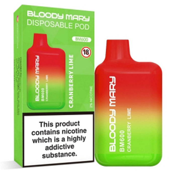 Bloody Mary BM600 Disposable Vape Kit  Bloody Mary Cranberry Lime  