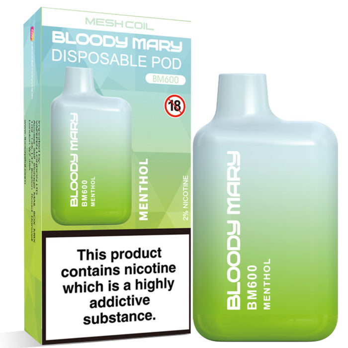 Bloody Mary BM600 Disposable Vape Kit  Bloody Mary Menthol  