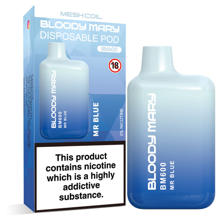 Bloody Mary BM600 Disposable Vape Kit  Bloody Mary Mr Blue  