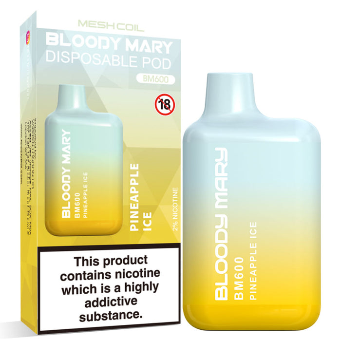 Bloody Mary BM600 Disposable Vape Kit  Bloody Mary Pineapple Ice  