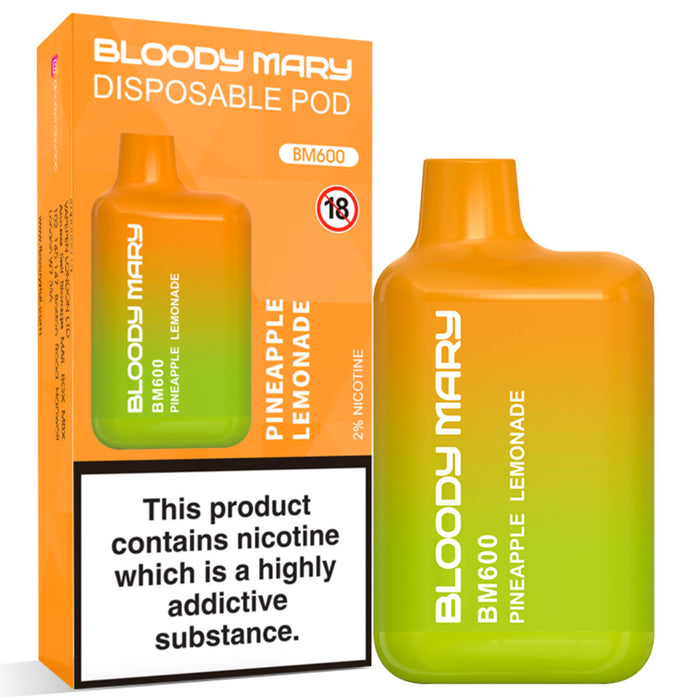 Bloody Mary BM600 Disposable Vape Kit  Bloody Mary Pineapple Lemonade  