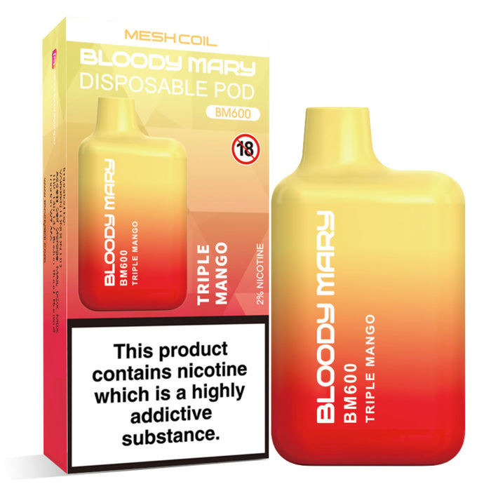 Bloody Mary BM600 Disposable Vape Kit  Bloody Mary Triple Mango  