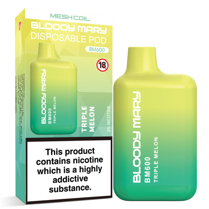 Bloody Mary BM600 Disposable Vape Kit  Bloody Mary Triple Melon  